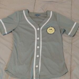 Kids Green Smiley Face Shirt